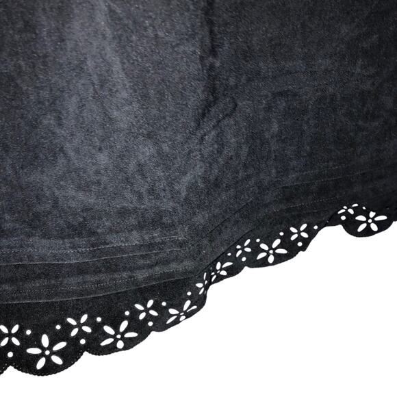 Nordstrom Clues 80s Scalloped Hem Cocktail Black dress size 6 - Picture 8 of 9